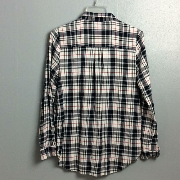 Gap Boyfriend Fit Ladies Plaid Flannel Shirt Sz S - Picture 5 of 7